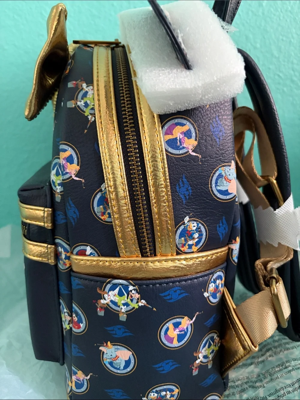 Loungefly Disney Cruise Line Exclusive DCL Dumbo Fantasy Backpack Blue Gold BNWT
